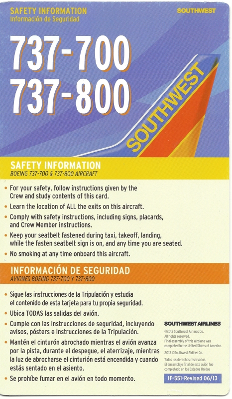 SOUTHWEST AIRLINES B737-700/-800