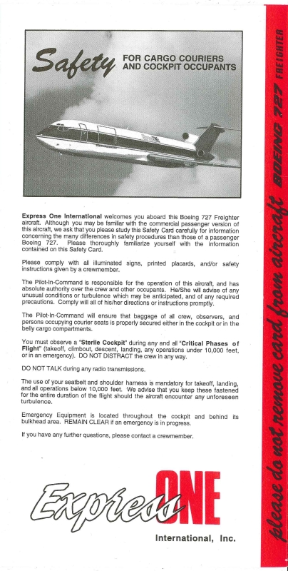 Express ONE B727 FREIGHTER