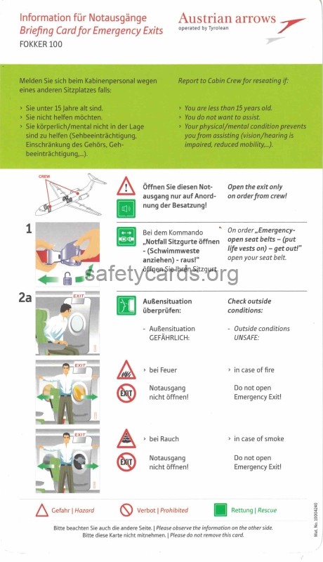 safety card