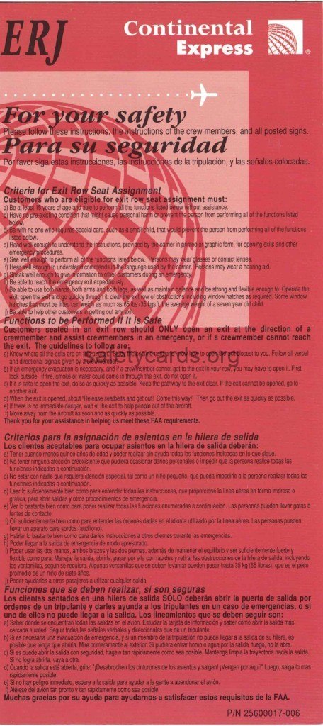 safety card