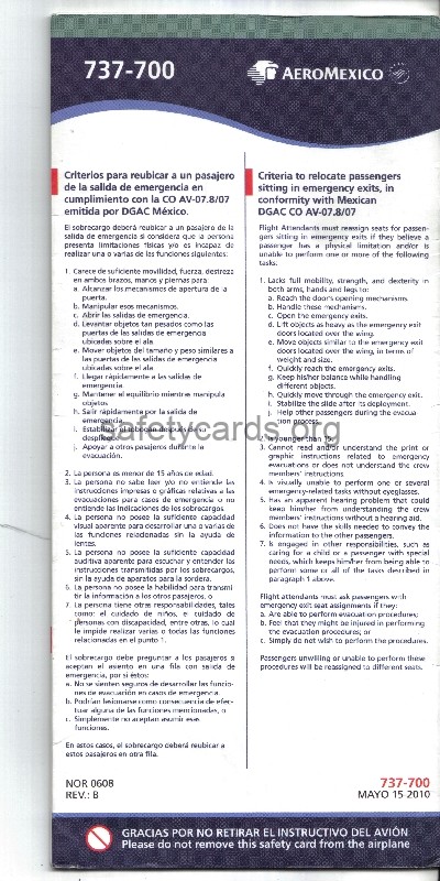 safety card
