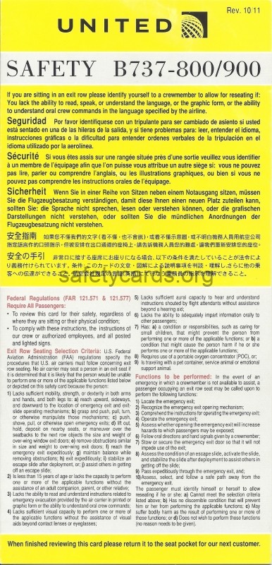 safety card