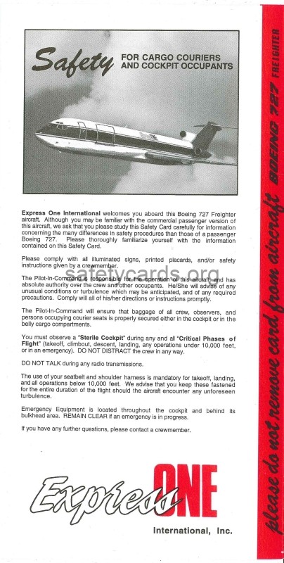 safety card